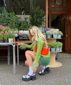 NDS TALIA Chunky Platform Sandals - Black PU SHOES