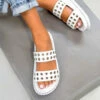 DMF TELL ME Chunky Eyelet Sandals - White