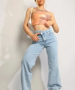 BL Tie Dye Cropped Tank Top - Rust