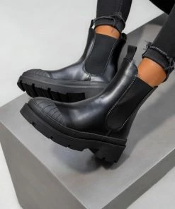 CIT VELA Chelsea Ankle Boots - Black PU
