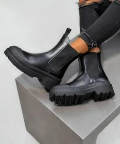 CIT VELA Chelsea Ankle Boots - Black PU