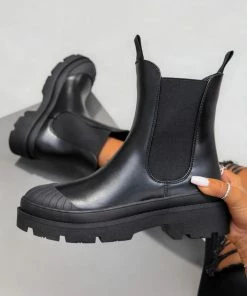 CIT VELA Chelsea Ankle Boots - Black PU