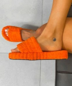 NDS ZAYNA Towelling Slipper - Orange