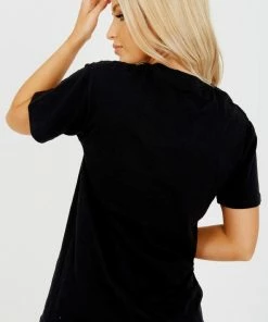 SWD Reckless Angel Graphic Printed T-Shirt - Black