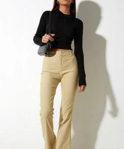 Motel Rocks Motel Jopanka Flare Trousers - Ecru